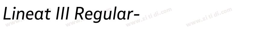 Lineat III Regular字体转换